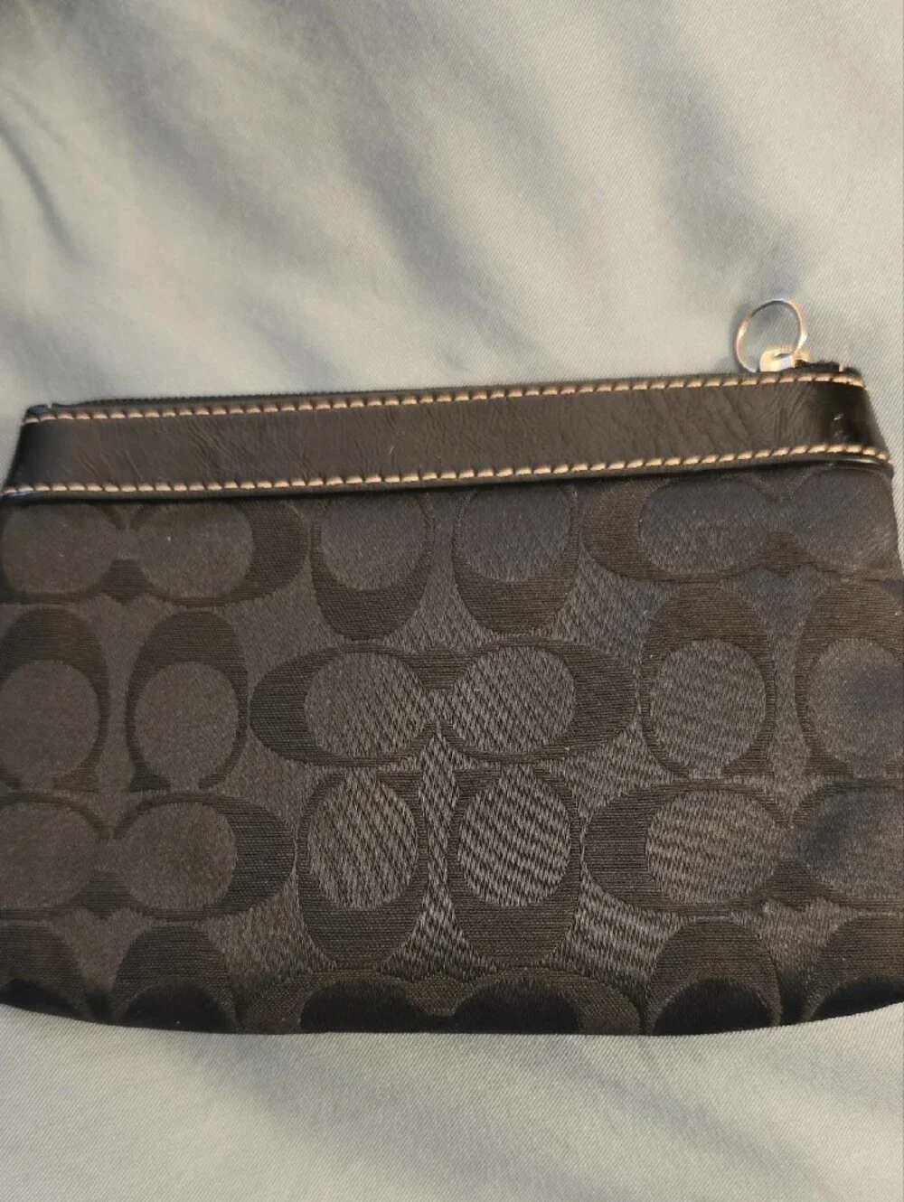 Coach Black Signature Jacquard Clutch